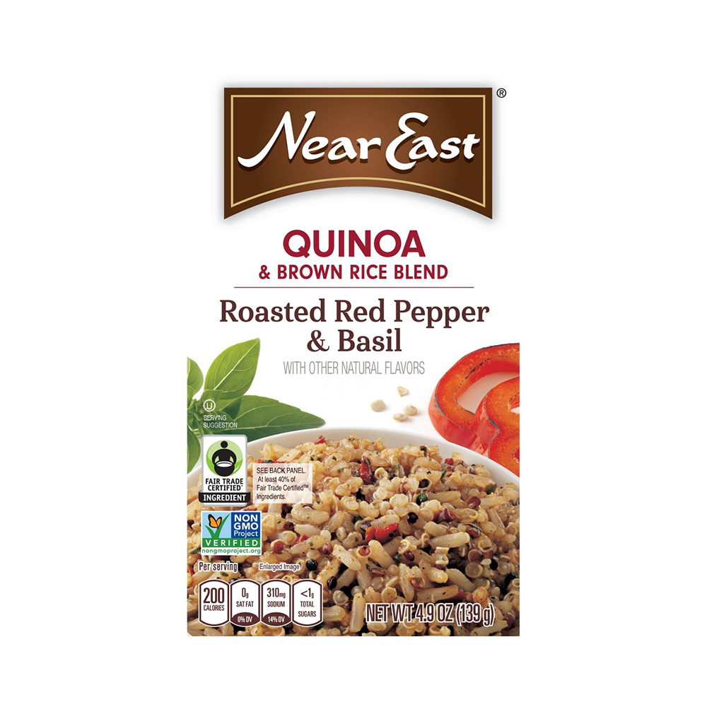 Near East Quinoa and Brown Rice Blend Roasted Red Pepper and Basil 4.9 oz