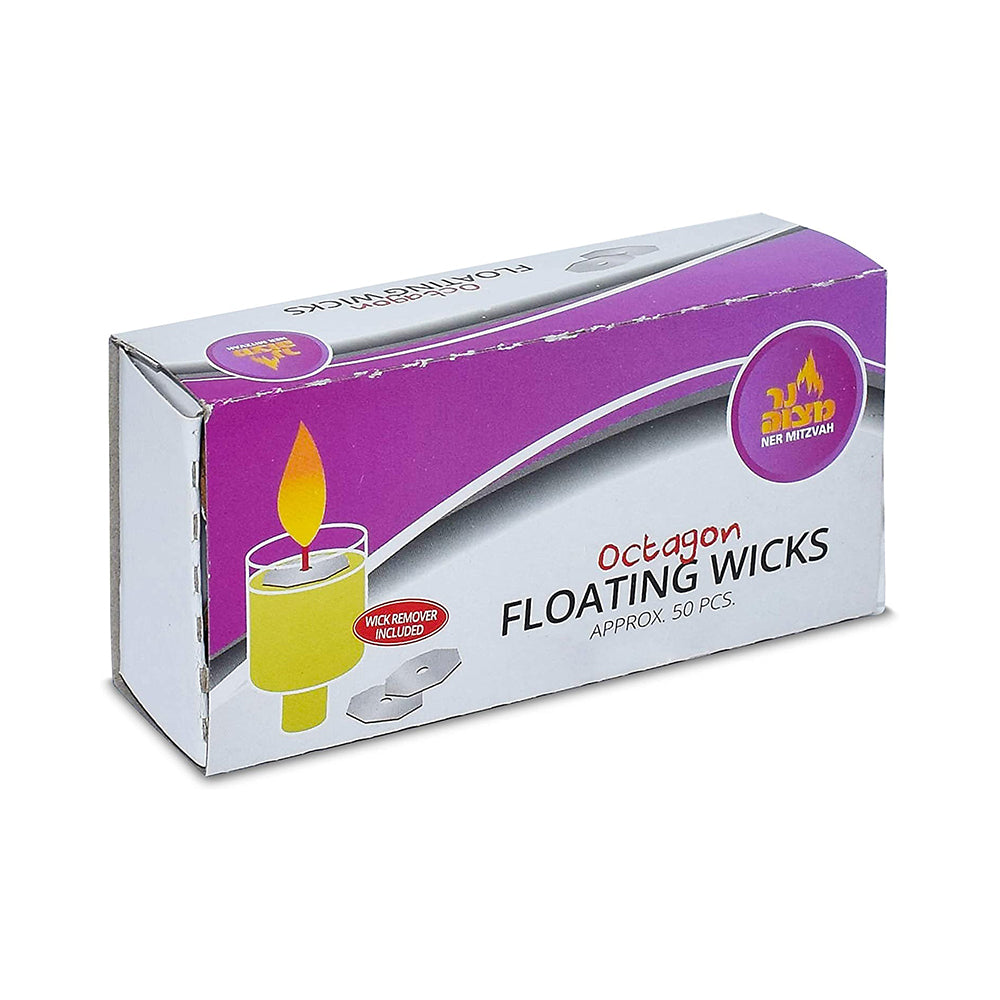 Ner Mitzvah 50 Octagon Floating Wicks