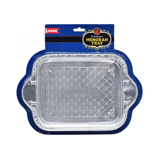 Ner Mitzvah Large Disposable Menorah Tray