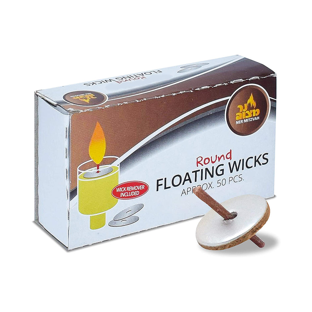 Ner Mitzvah 50 Round Floating Wicks