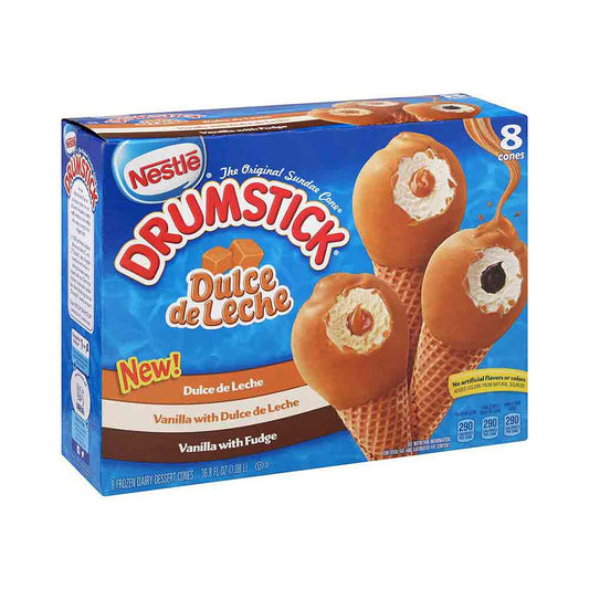 Nestle Drumstick Dulce De Leche Ice Cream Cones 8 pk