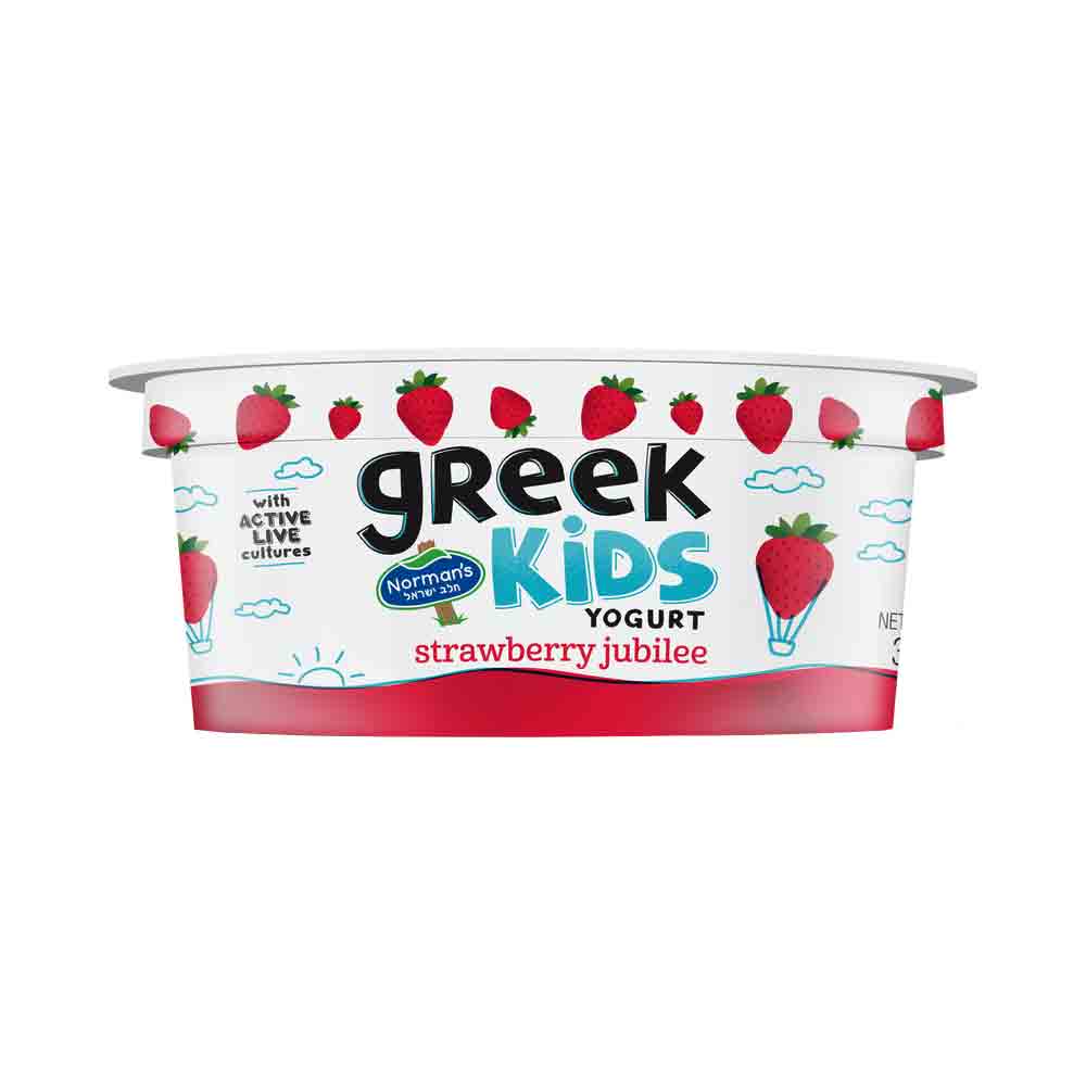 Norman's Greek Kids Yogurt Strawberry Jubilee 3.5 oz