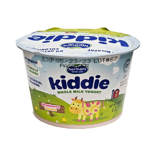 Norman's Kiddie Whole Milk Strawberry Banana Yogurt 4 oz