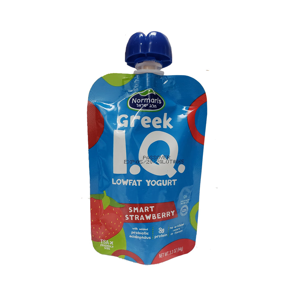 Norman's Greek I.Q. Low Fat Yogurt Smart Strawberry 3.3 oz