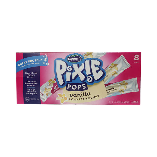 Norman's Pixie Pops Vanilla Low Fat Yogurt 8 x 2 oz