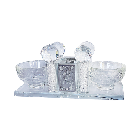 Novell Collection Decorated Crystal Salt Pepper Toothpick Holder
