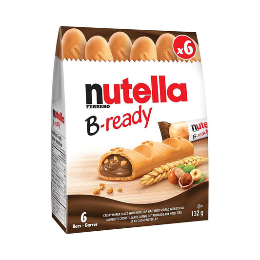 Nutella B-ready Crispy Wafer Filled With Nutella Hazelnut Spread With Cocoa 6 pk