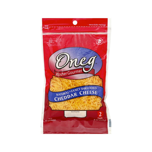 Oneg Yellow Shredded Cheddar Cheese 8 oz