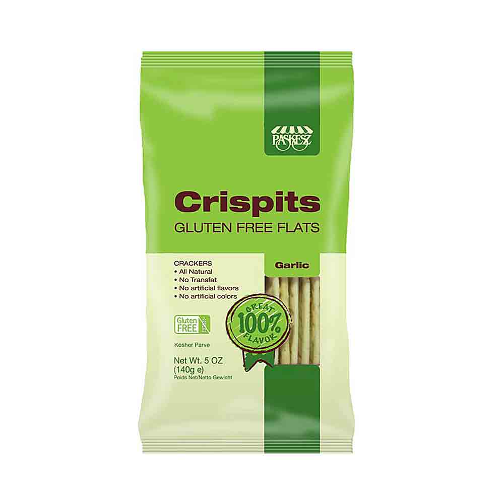 Paskesz Crispits Garlic Crackers 5 oz