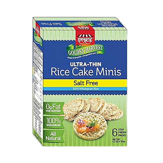 Paskesz Golden Harvest Salt Free Rice Cake Minis 4.2 oz