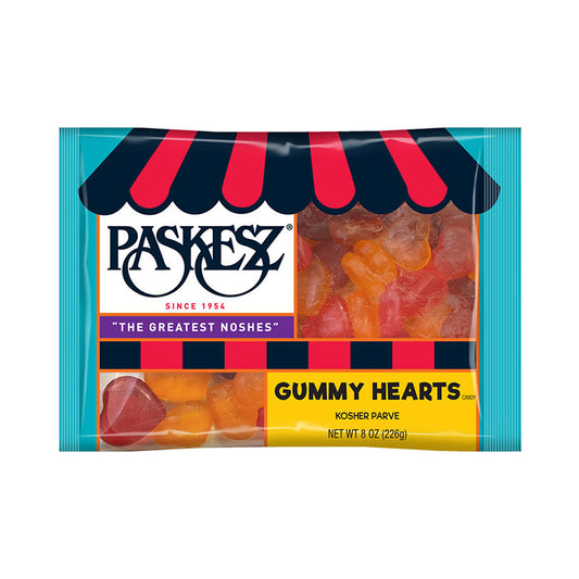 Paskesz Gummy Hearts Parve 8 oz