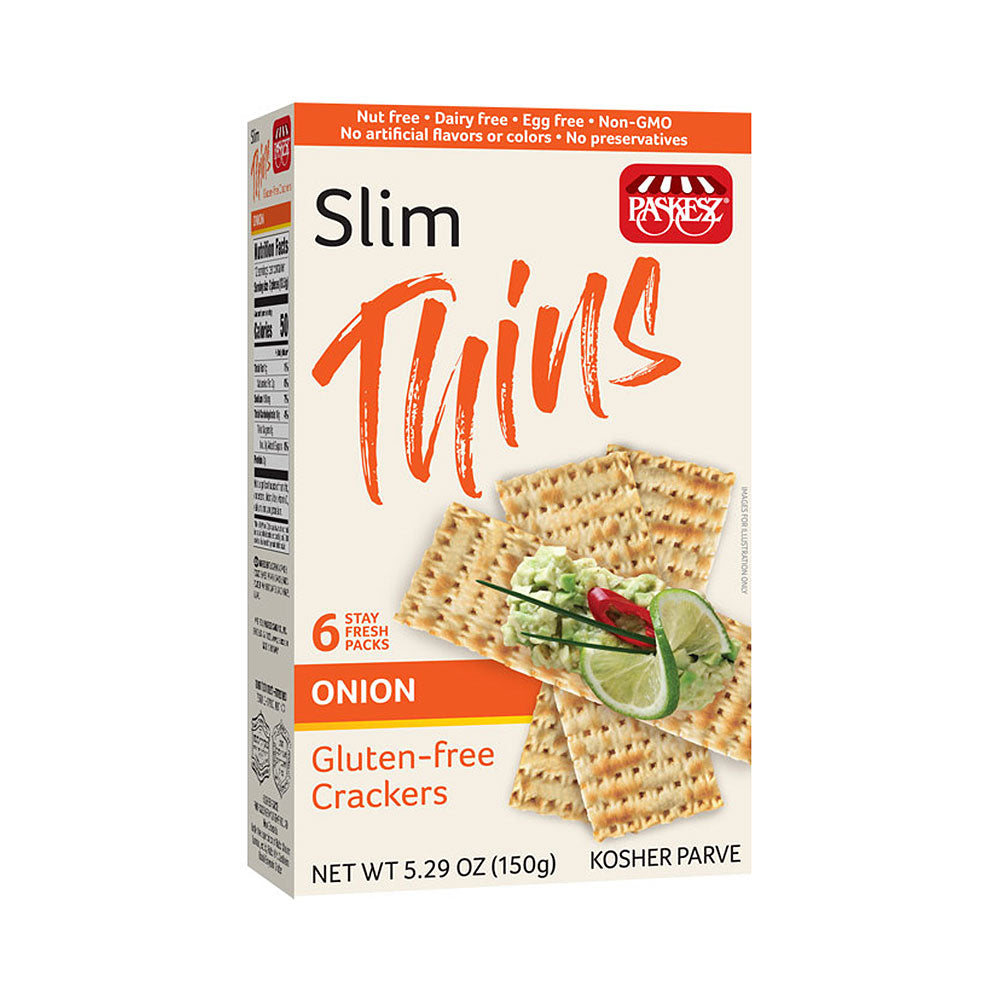Paskesz Slim Thins Onion Gluten Free Crackers 5.29 oz