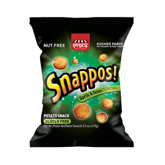 Paskesz Snappos Onion &amp; Garlic Potato Snack 15gr