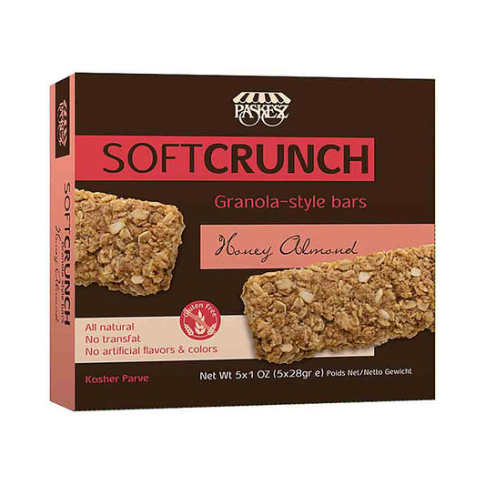 Paskesz Soft Crunch Granola Honey Almond Bars 5 x 1 oz
