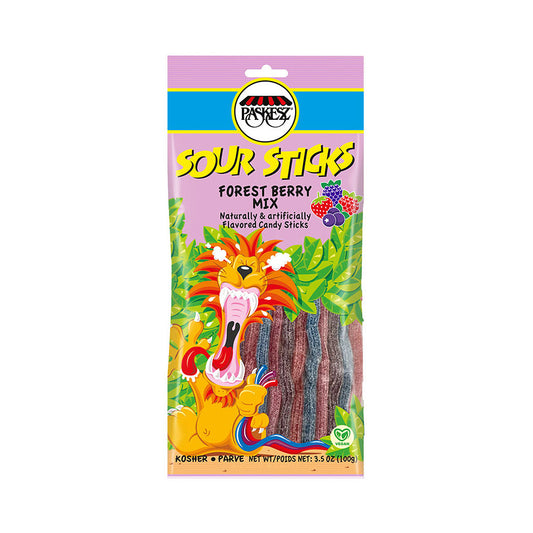 Paskesz Sour Sticks Forest Berry Mix 3.5 oz