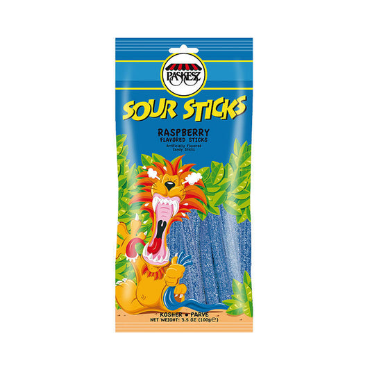 Paskesz Sour Sticks Raspberry 3.5 oz