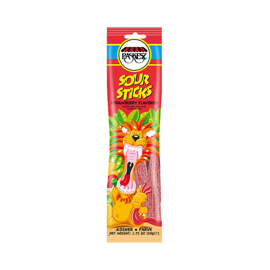 Paskesz Sour Sticks Strawberry 1.75 oz