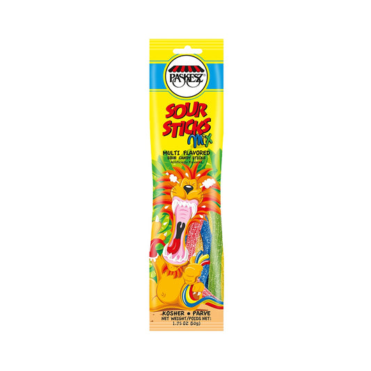 Paskesz Sour Stix Mix Multi Flavored 1.75 oz