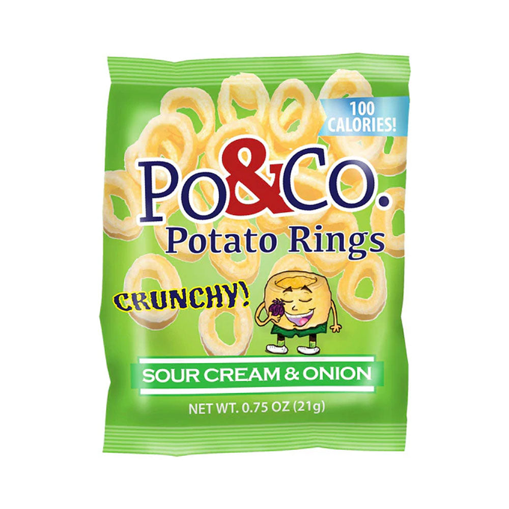 Po&amp;Co Potato Rings Sour Cream Onion 0.75 oz