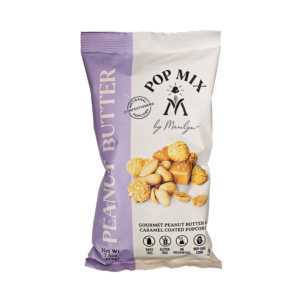 Pop Mix By Marilyn Gourmet Peanut Butter &amp; Caramel Coated Popcorn 7.5 oz
