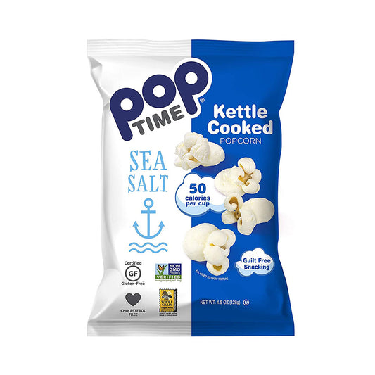 Pop Time Kettle Cooked Sea Salt Popcorn 4.5 oz