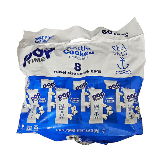 Pop Time Kettle Cookes Popcorn Sea Salt 8pk
