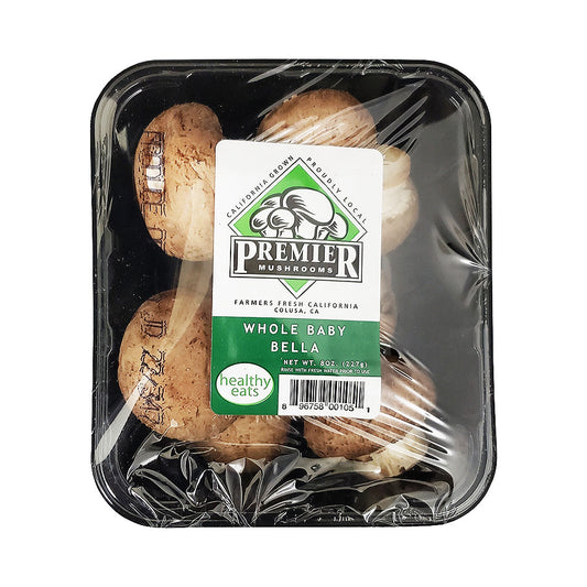Premier Mushroom Whole Baby Bella 8 oz