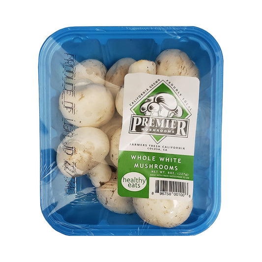 Premier Whole White Mushrooms 8 oz