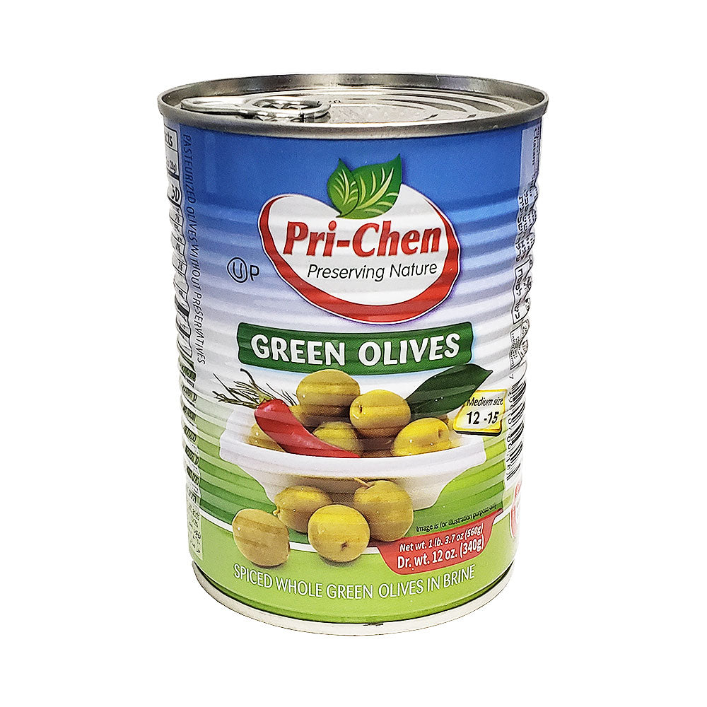 Pri-Chen Green Olives 12-15 19.7oz