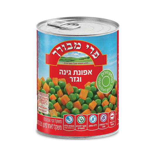 Pri Mevorach Green Peas &amp; Carrots 550 gr