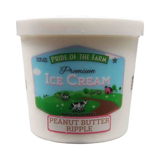 Pride Of The Farm Peanut Butter Ripple Ice Cream 64 oz