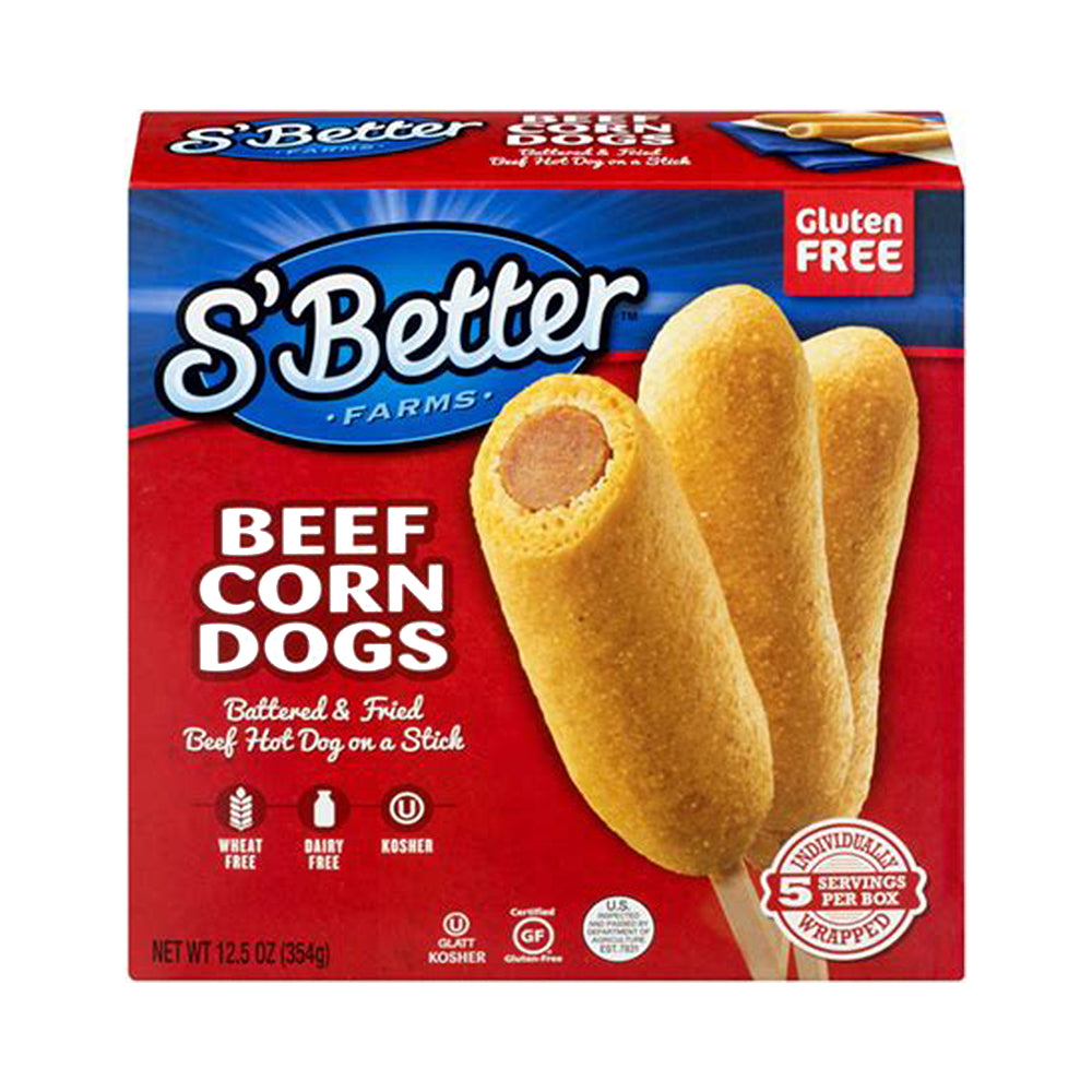 S'Better Farms Corn Dogs beef Gluten Free 12.5 oz