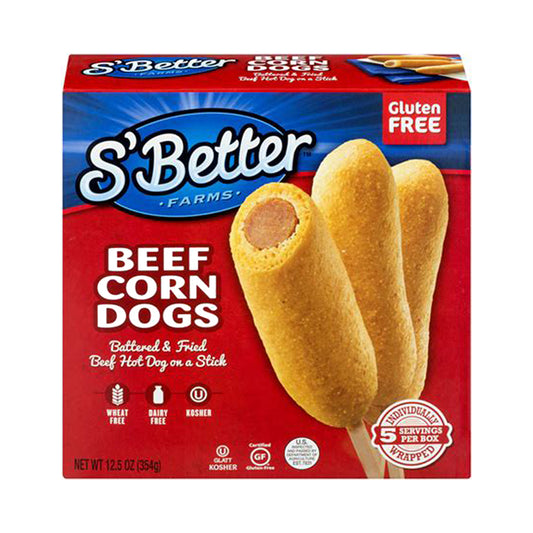 S'Better Farms Corn Dogs beef Gluten Free 12.5 oz