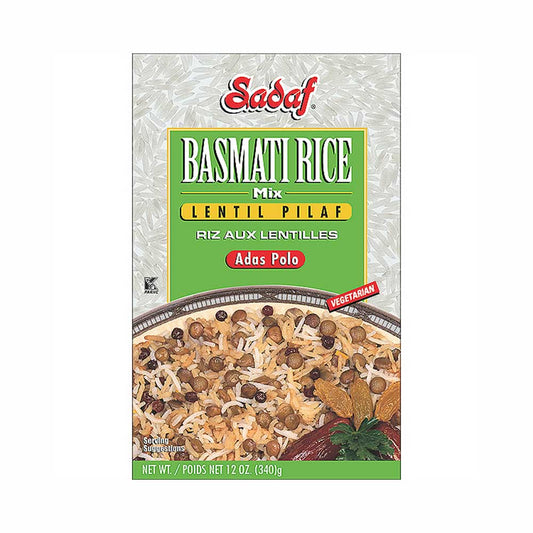 Sadaf  Adas Polo Basmati Rice Mix Lentil Pilaf 12 oz