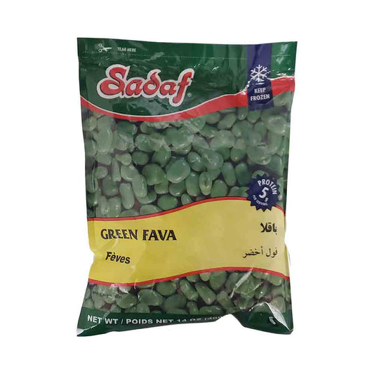 Sadaf Green Fava Beans Single Peel 14 oz