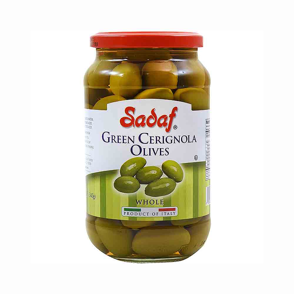 Sadaf Green Cerignola Olives 12 oz