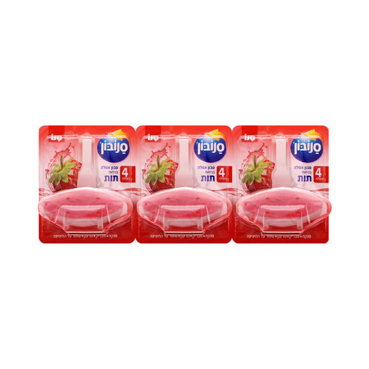 Sano Sanobon Strawberry Fragrance Toilet Rim Block 3 pk