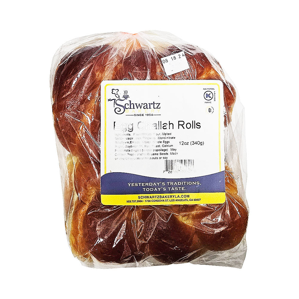 Schwartz Bakery 4 Egg Challah Rolls 12 oz