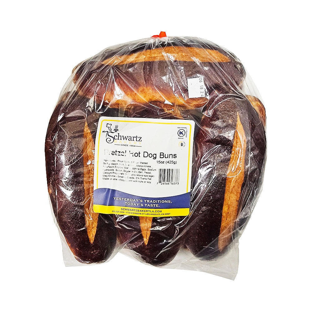 Schwartz Bakery 8 Pretzel Hot Dog Buns 15 oz