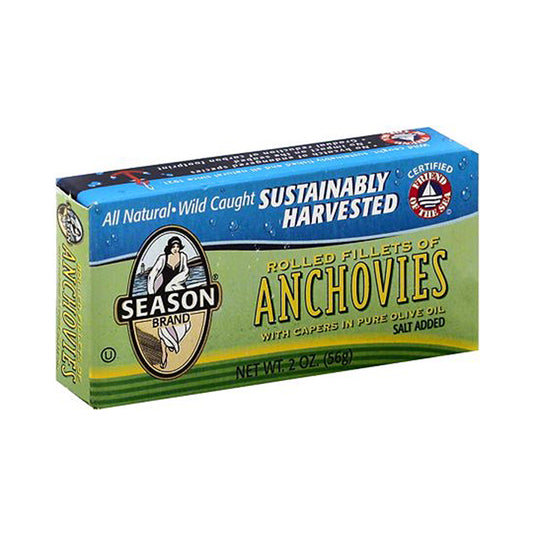 Season Rolled Anchovies In Olive Oil 2 oz