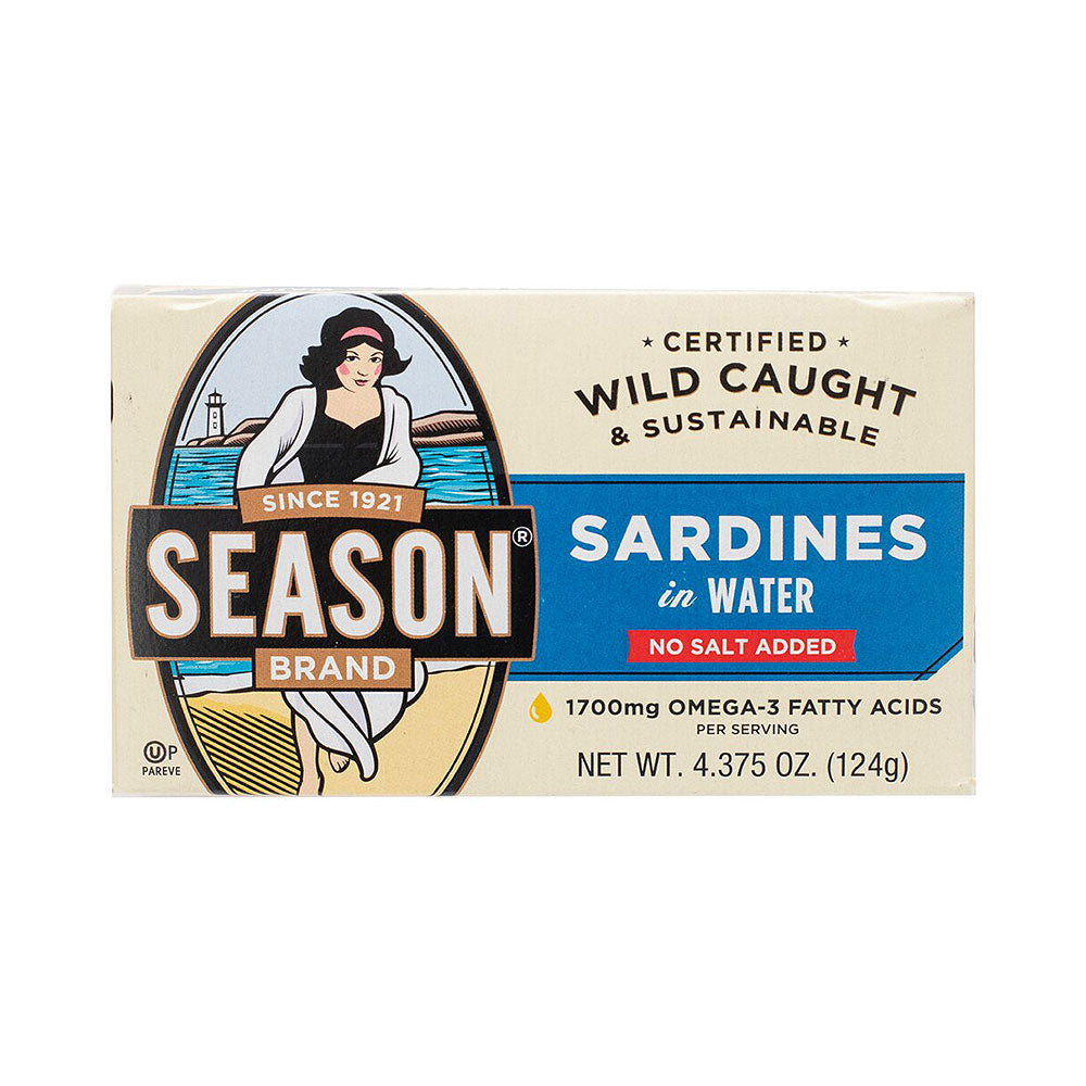 Season Sardines In Water No Salt Added 4.375 oz