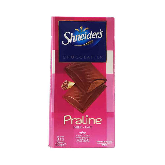 Shneider's Praline Lait Milk Chocolate Bar 3.5 oz