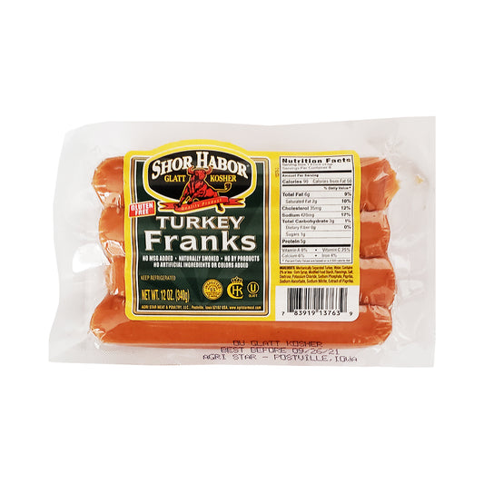 Shor Habor Turkey franks 12 oz