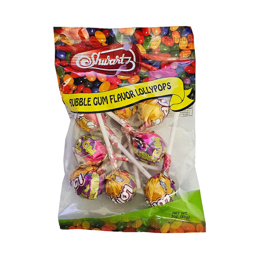 Shwartz Bubble Gum Flavor Lollypops 3 oz