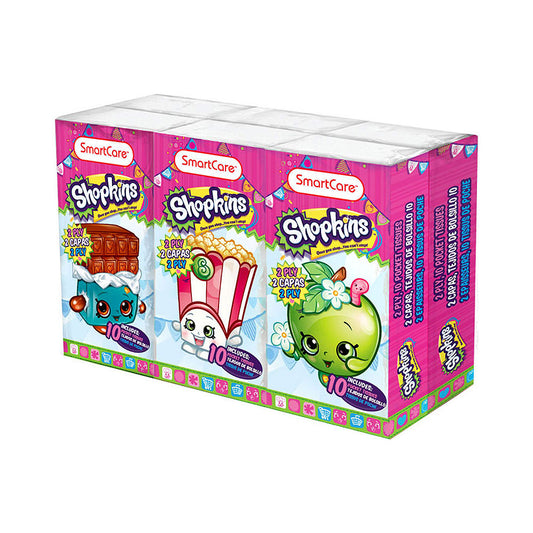 SmartCare Shopkins Pocket Tissue 6 Pack