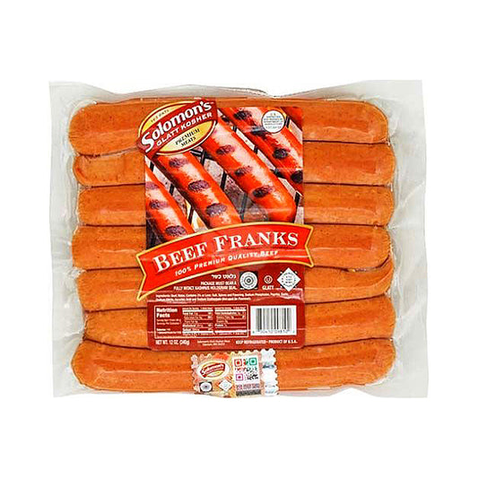 Solomon's Beef Franks 12 oz