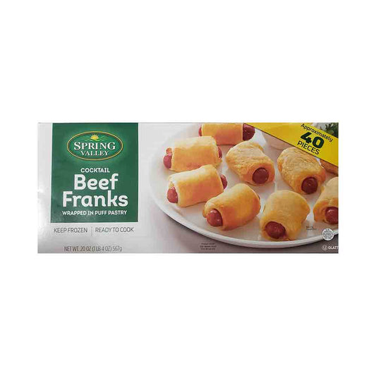 Spring Valley Cocktail Beef Franks in Puff Pastry 40 Pieces 20 oz