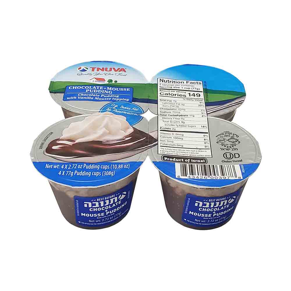 Tnuva Chocolate and Mousse  4 x 2.72 oz