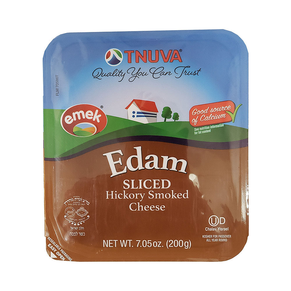Tnuva Emek Edam Sliced Hickory Smoked Cheese 7.05 oz