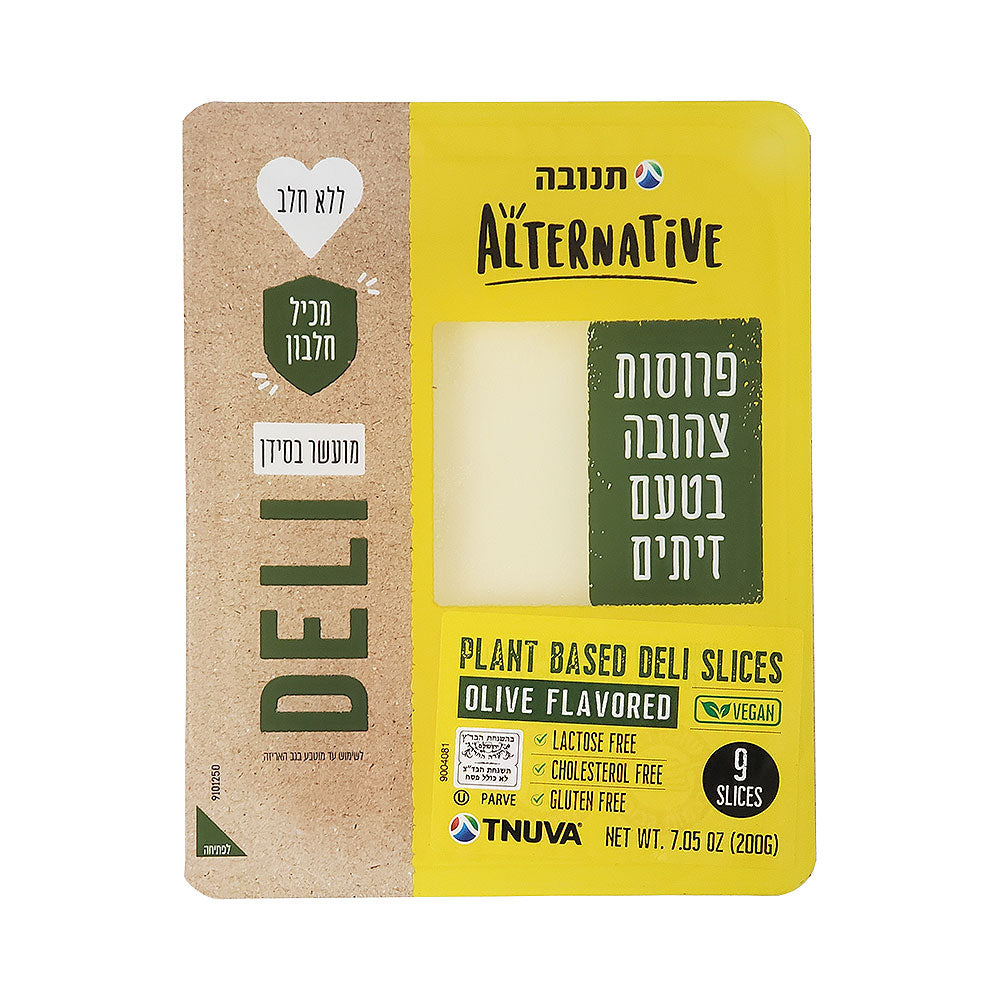 Tnuva Plant Based Deli Slices Olive Flavored 7.05 oz